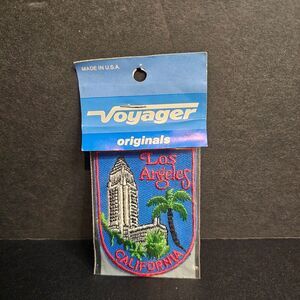 New Los Angeles Embroidered Patch Vtg 1980s Souvenir California Palm City Hall